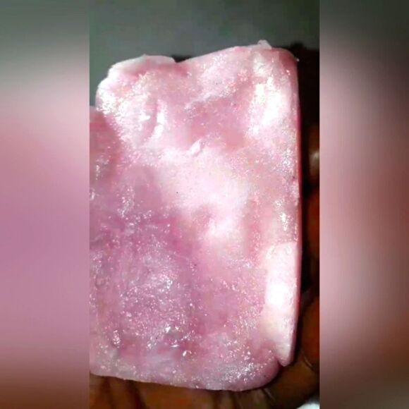 HAND crafted organic French Rose Sugar scrub soap bar - Picture 6 of 11